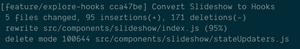 Code diff from converting React Component to Hooks
