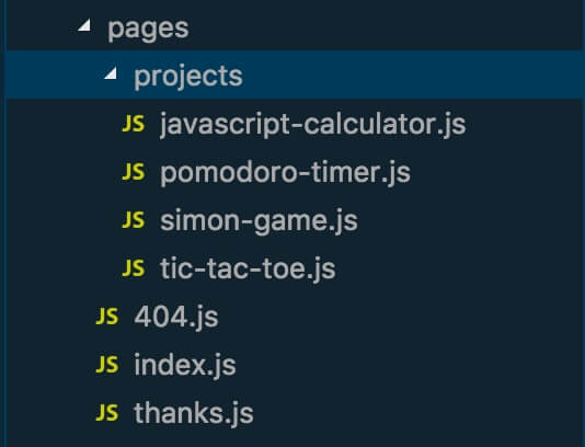 Gatsby Pages Folder Structure