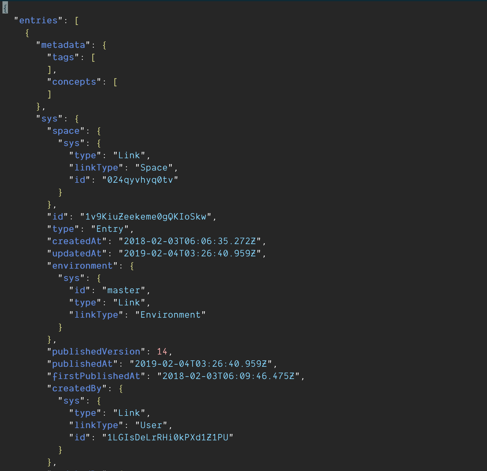A large convoluted Contentful data export